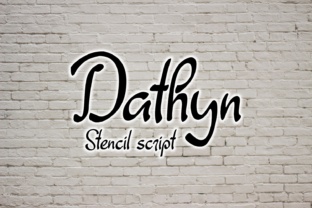 Dathyn: A Unique Stencil Script Font for Branding