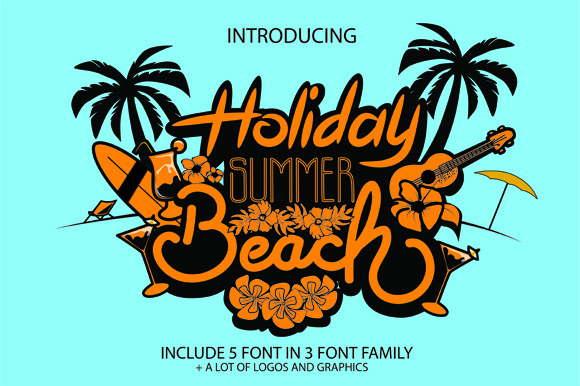 Holiday Summer Beach: A Modern Script Font for Editors