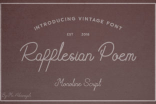 Rafflesian Poem: A Vintage Script Font for Brands